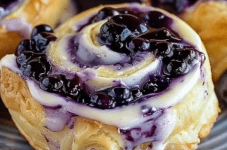 Blueberry Cheesecake Swirl Rolls