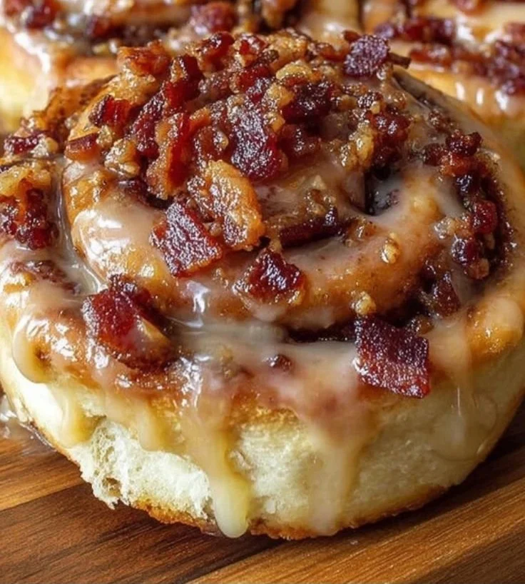 Bourbon Maple Bacon Cinnamon Rolls