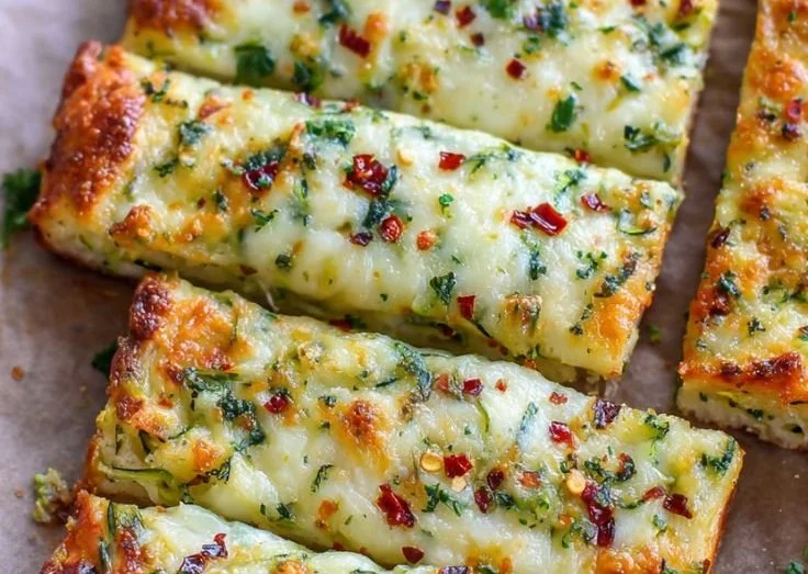 Cheesy Zucchini Breadsticks