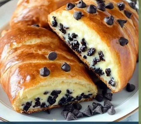 Chocolate Chip Vanilla Custard Brioches