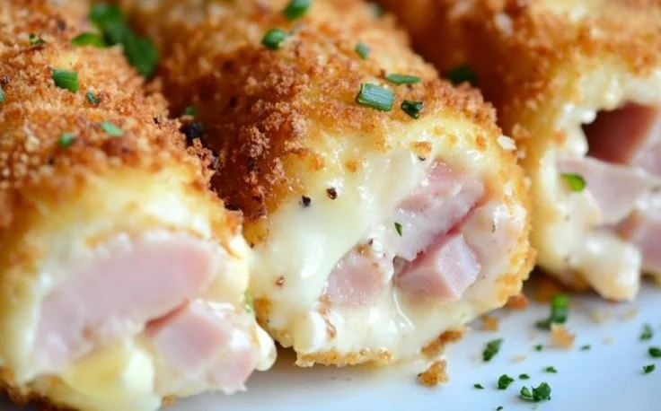 Creamy Chicken Cordon Bleu Rolls