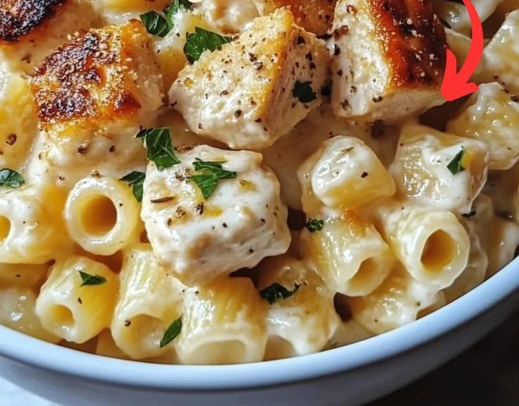 Creamy Garlic Chicken & Parmesan Pasta