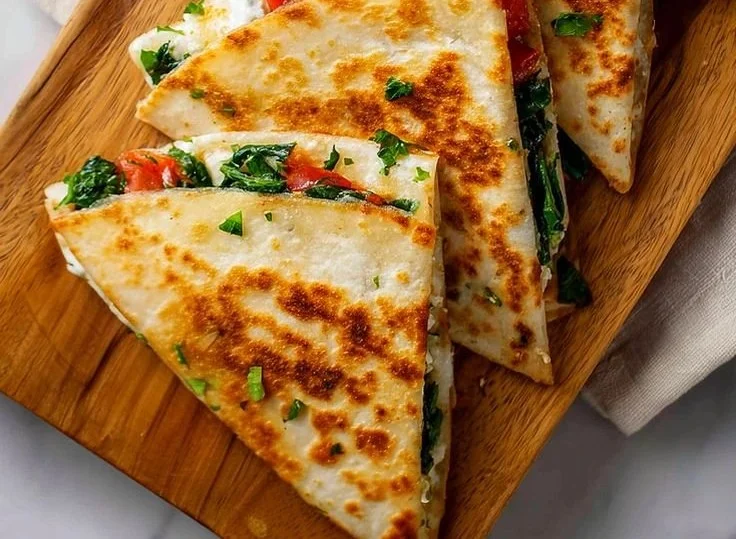 Easy Mediterranean Quesadilla