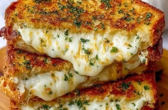 Garlic Bread Grilled Cheese