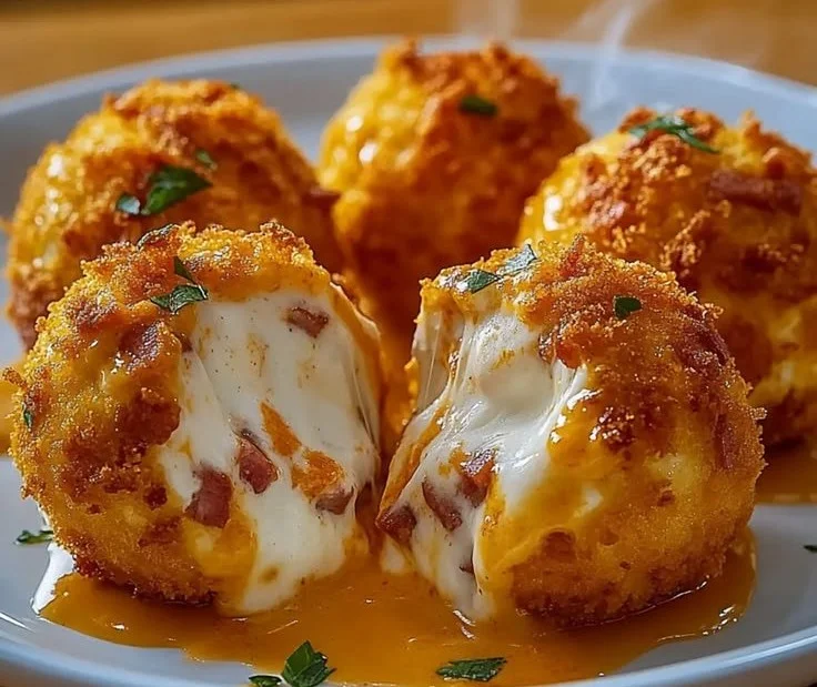 Irresistibly Crispy Buffalo Chicken Bacon Mozzarella Bombs