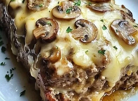 Mushroom Swiss Cheese Meatloaf