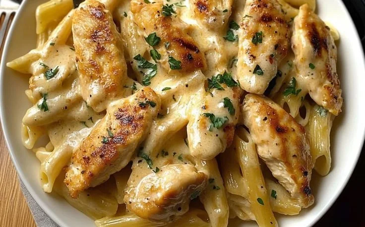 One Pan Garlic Parmesan Chicken Pasta