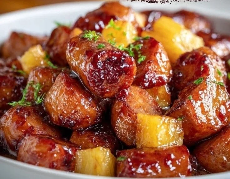 Pineapple Brown Sugar Mississippi Little Smokies Bites