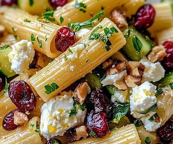 Rigatoni Salad with Feta and Cranberries