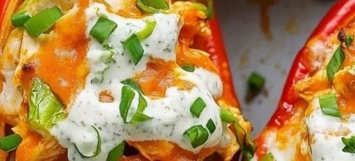 Spicy Buffalo Chicken Stuffed Peppers for Healthy Cravings