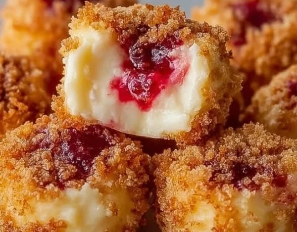 Strawberry Crunch Cheesecake Bites