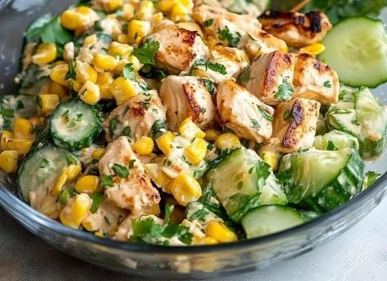 Street Corn Creamy Cucumber Chicken Salad: An Amazing Ultimate Recipe